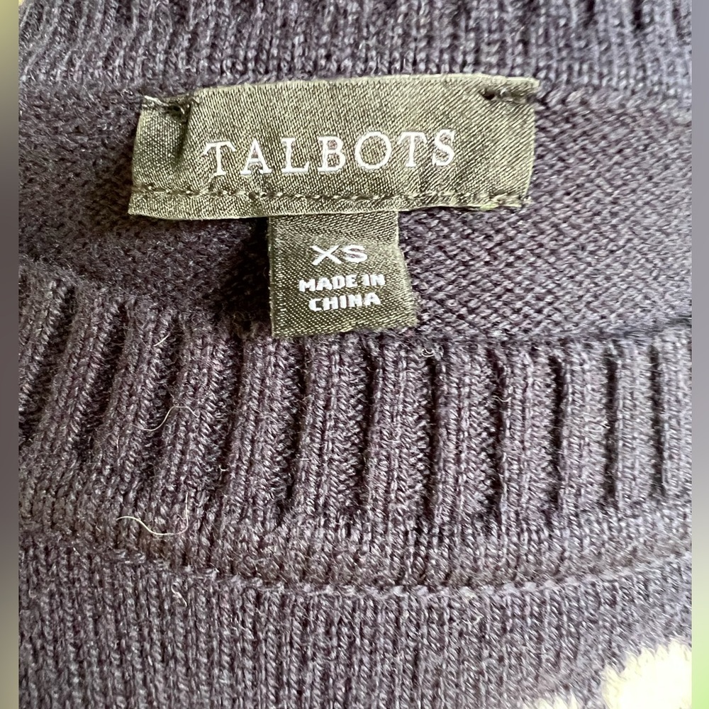 Talbots Lemon 🍋 Floral Crew Neck Sweater - Picture 7 of 7
